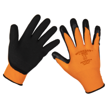 Foam Latex Grippa Gloves (Large) - Pack of 12 Pairs