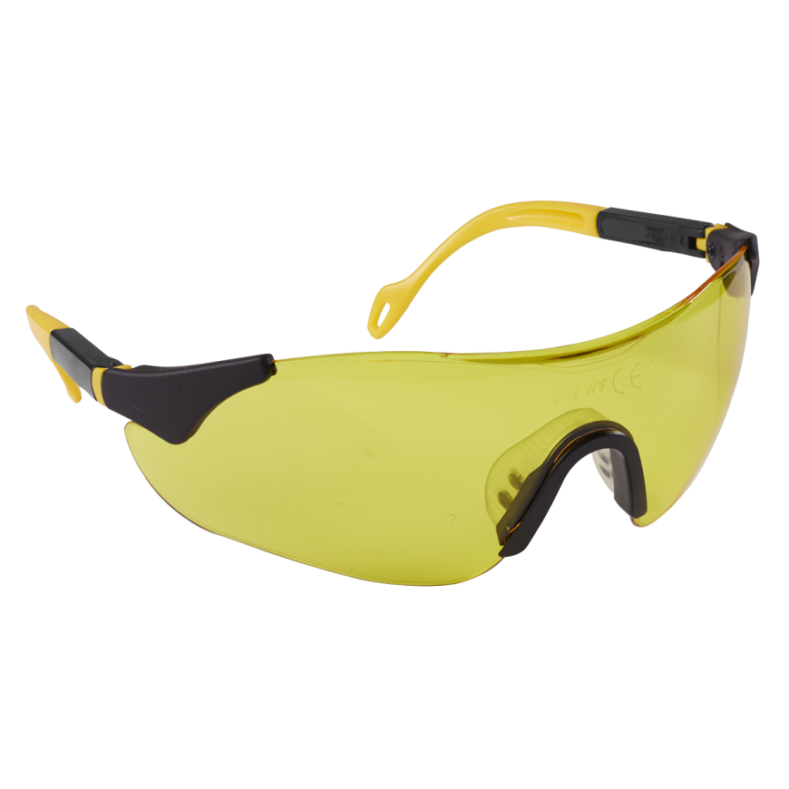 Sports Style High-Vision Safety Glasses with Adjustable Arms