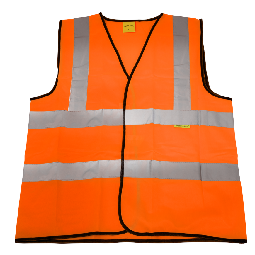 Hi-Vis Orange Waistcoat (Site and Road Use) - X-Large