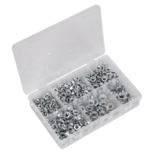 390pc Serrated Flange Nut Assortment DIN 6923 - M5-M12