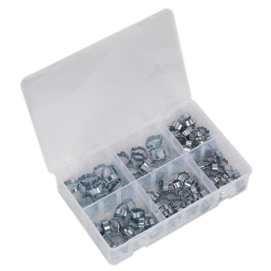 140pc O-Clip Double Ear Assortment - Zinc Plated