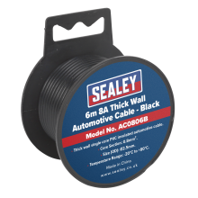 6m 8A Thick Wall Automotive Cable - Black