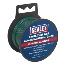 6m 8A Thick Wall Automotive Cable - Green