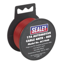 4m 17A Thick Wall Automotive Cable - Red