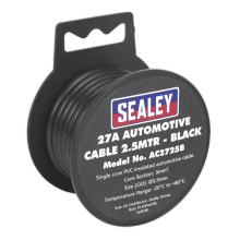 2.5m 27A Thick Wall Automotive Cable - Black