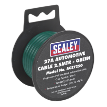 2.5m 27A Thick Wall Automotive Cable - Green