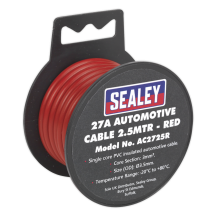 2.5m 27A Thick Wall Automotive Cable - Red