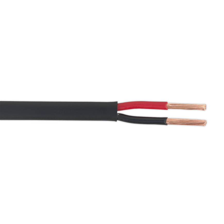 30m 28/0.30mm Thin Wall Flat Twin Automotive Cable - Black