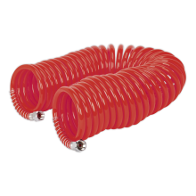 10m x Ø6mm PU Coiled Air Hose with 1/4