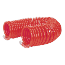 PU Coiled Air Hose 10m x Ø8mm with 1/4