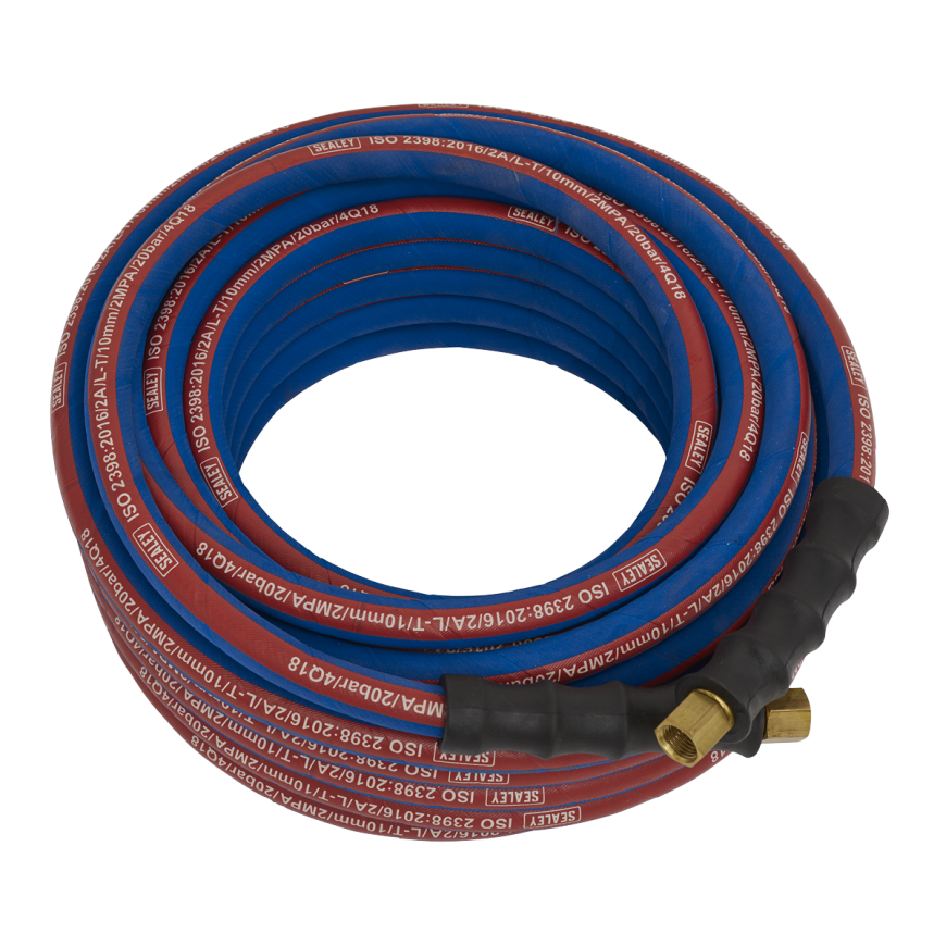 15m x Ø10mm Extra-Heavy-Duty Air Hose with 1/4