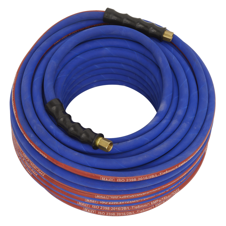 30m x Ø8mm Extra-Heavy-Duty Air Hose with 1/4