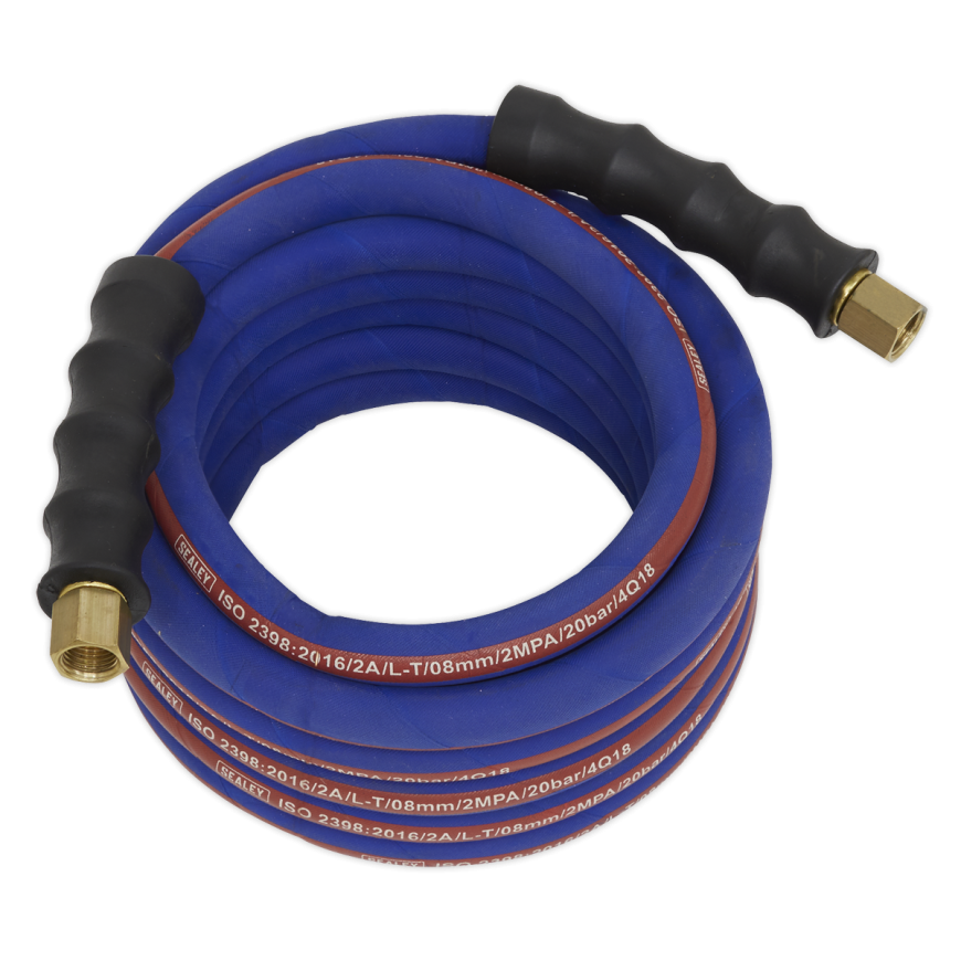 5m x Ø8mm Extra-Heavy-Duty Air Hose with 1/4