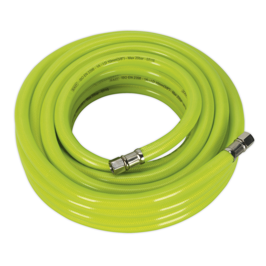 10m x Ø10mm High-Visibility Air Hose with 1/4