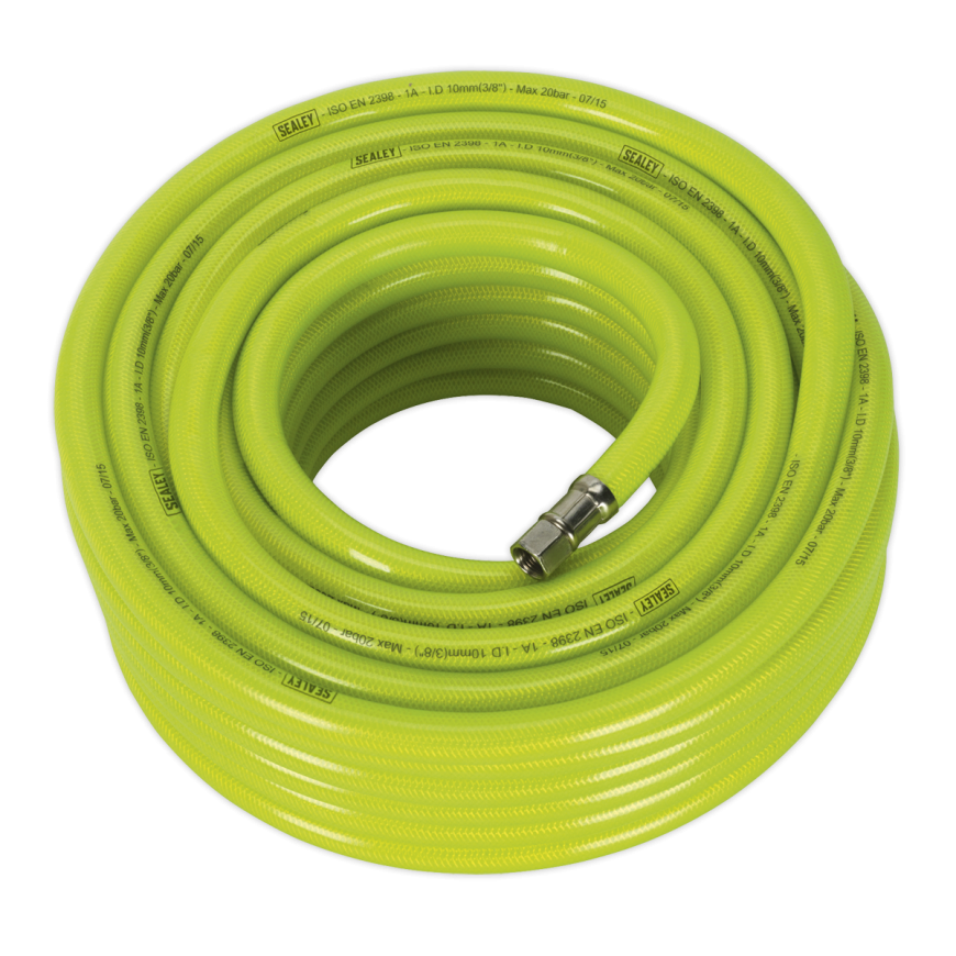 20m x Ø10mm High-Visibility Air Hose with 1/4