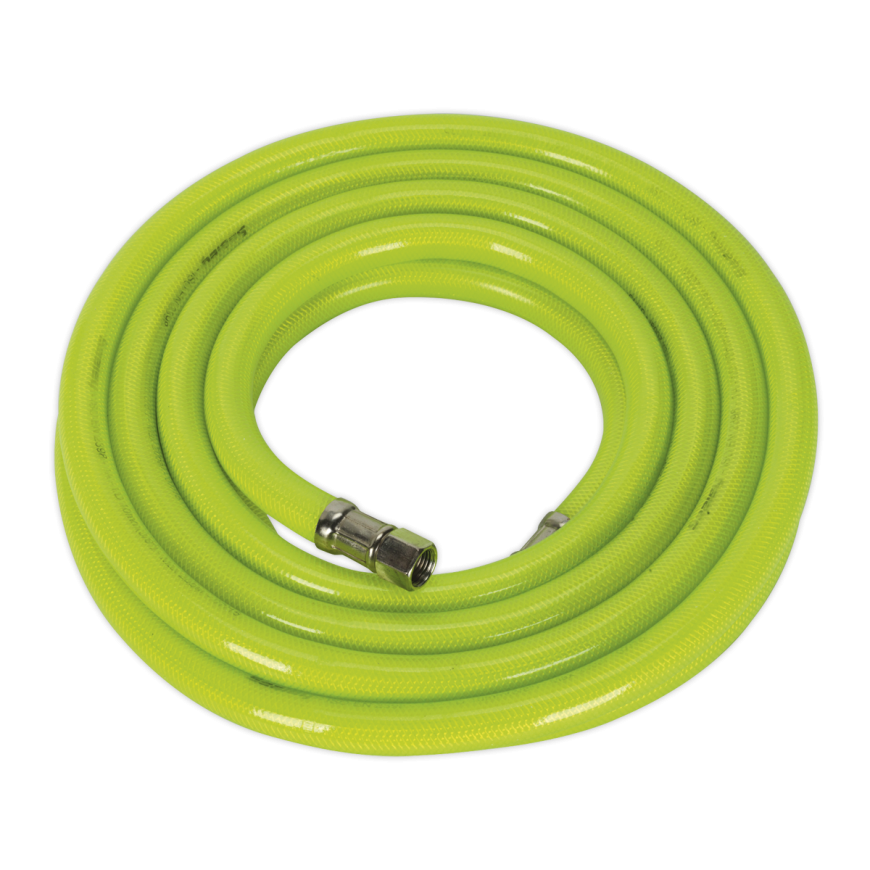 5m x Ø10mm High-Visibility Air Hose with 1/4