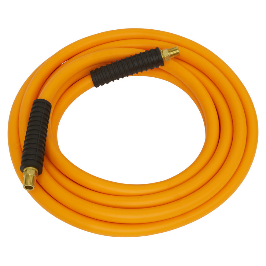 15m x Ø10mm High-Visibility Hybrid Air Hose with 1/4