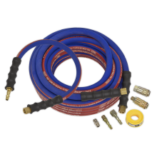 15m x Ø10mm Extra-Heavy-Duty Air Hose Kit with Connectors