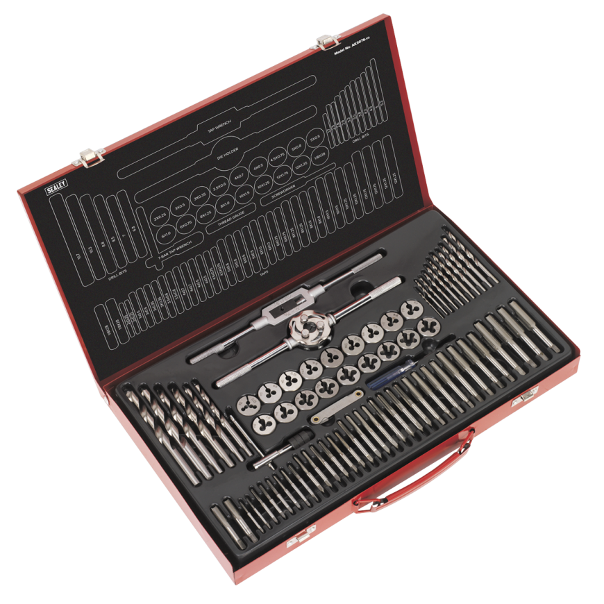 76pc Tap & Die Set Split Dies - Metric