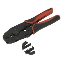 Ratchet Crimping Tool with Interchangeable Jaws