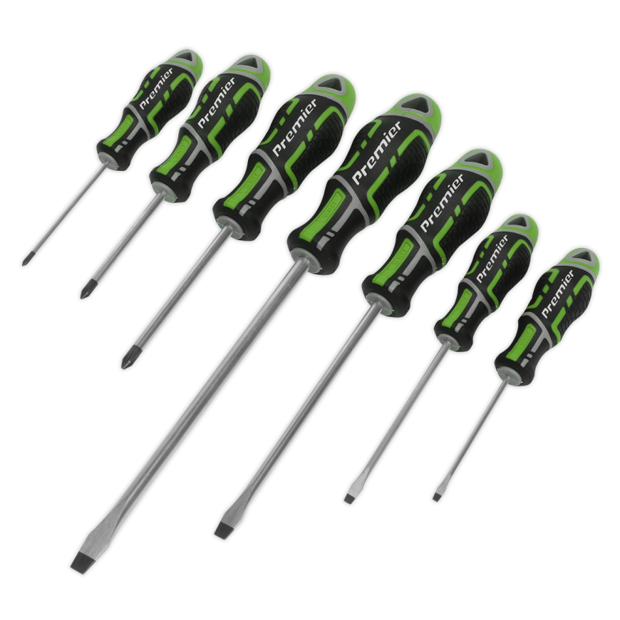 7pc GripMAX® Screwdriver Set - Hi-Vis Green