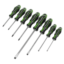 8pc GripMAX® Screwdriver Set - Hi-Vis Green