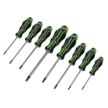 8pc GripMAX® Security TRX-Star* Screwdriver Set - Hi-Vis Green