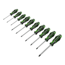 10pc GripMAX® TRX-Star* Screwdriver Set - Hi-Vis Green