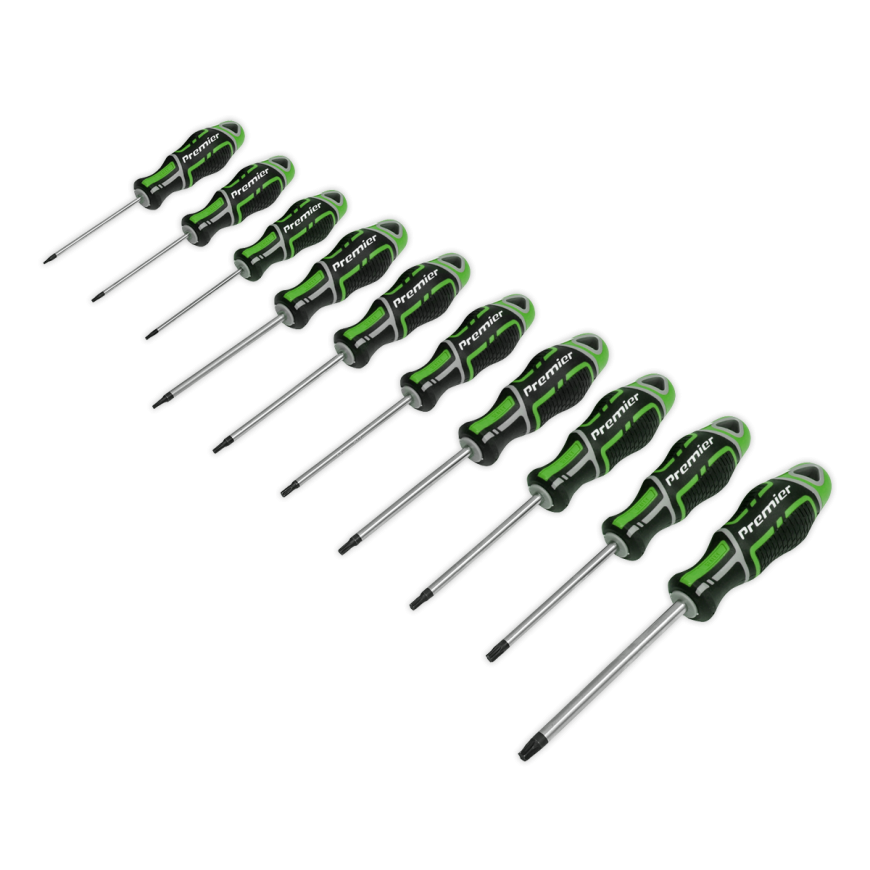 10pc GripMAX® TRX-Star* Screwdriver Set - Hi-Vis Green