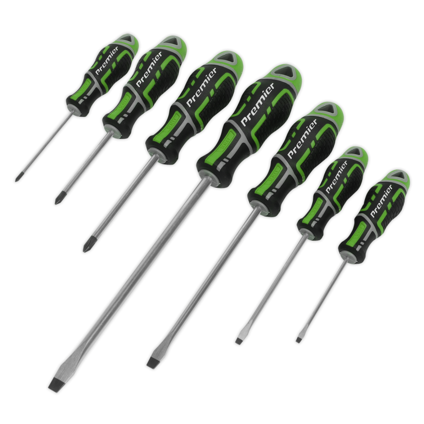 7pc GripMAX® Screwdriver Set - Hi-Vis Green