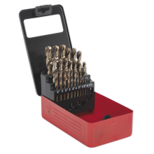 25pc HSS Cobalt Fully Ground Drill Bit Set