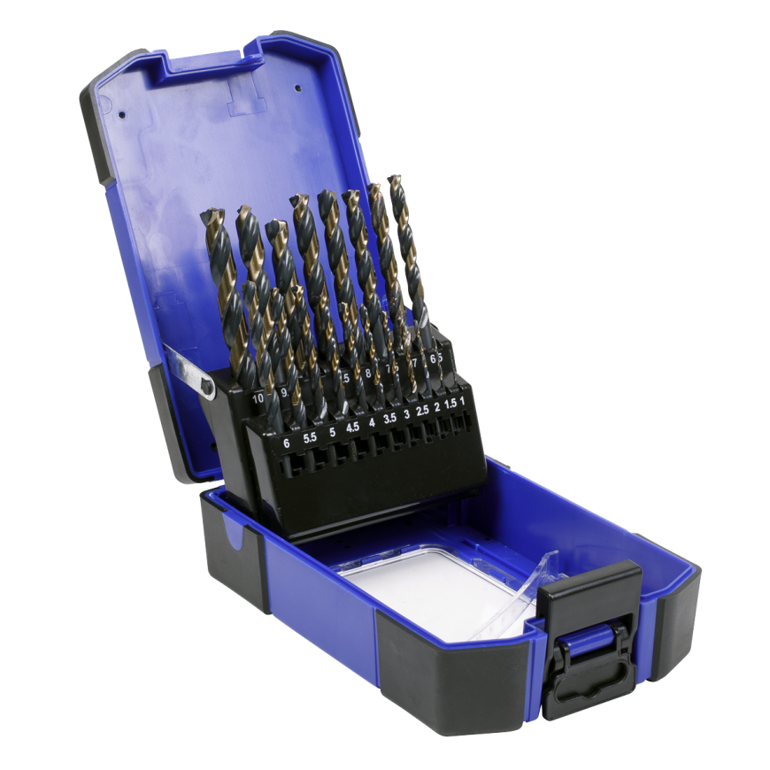 19pc HSS Tri-Point M2 Drill Bit Set