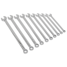 10pc Extra-Long Combination Spanner Set