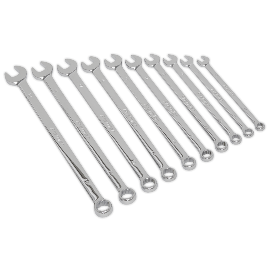 10pc Extra-Long Combination Spanner Set