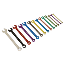 14pc Multi-Coloured Combination Spanner Set