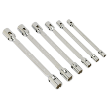 6pc Double Flexi-Head Socket Spanner Set