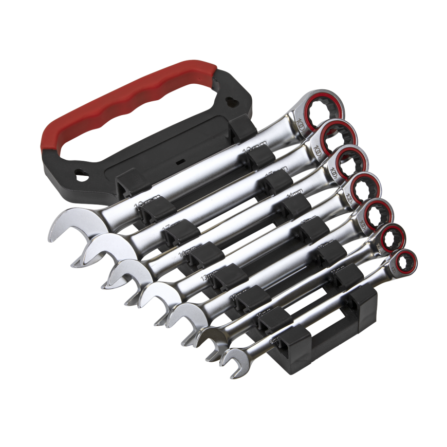 7pc Combination Ratchet Spanner Set - Platinum Series