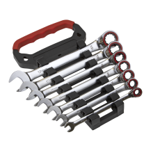 7pc Reversible Combination Ratchet Spanner Set - Platinum Series