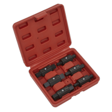 6pc Double End Oil Drain Plug Key Set