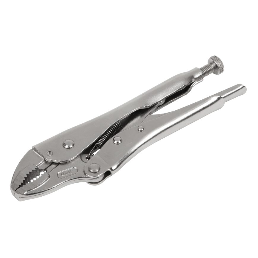 185mm Locking Pliers Curved Jaws 0-38mm Capacity