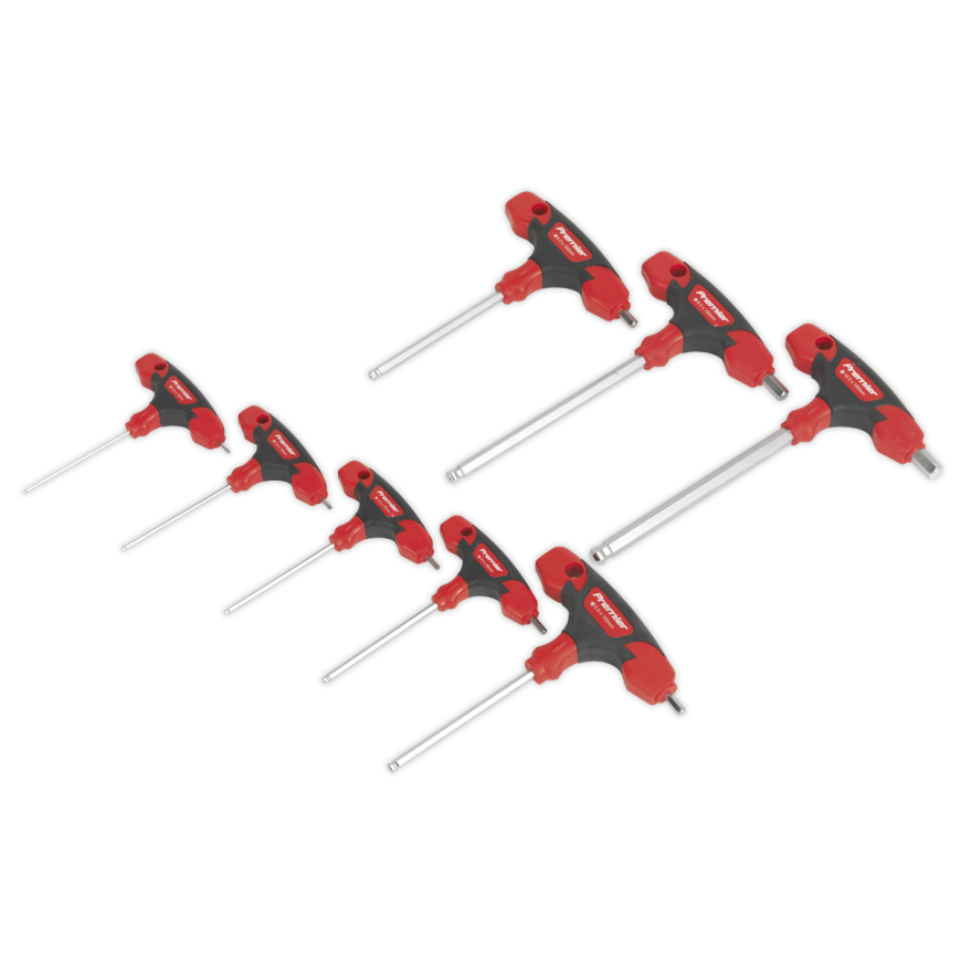 8pc T-Handle Ball-End Hex Key Set