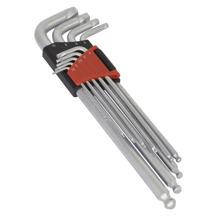 9pc Extra-Long Lock-On™ Ball-End Hex Key Set