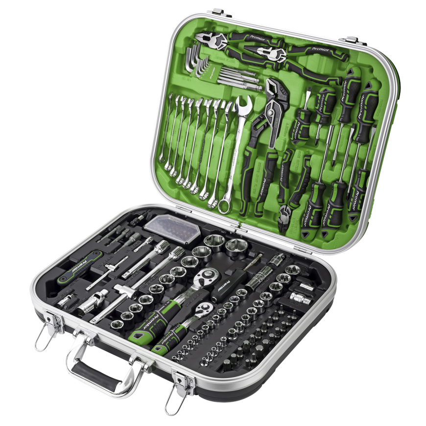 144pc Mechanic's Tool Kit - Hi-Vis Green