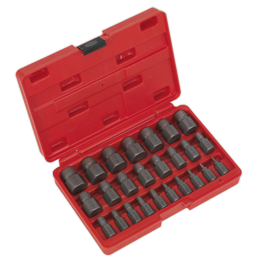 25pc Multi-Spline Screw Extractor Set