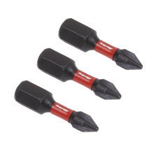 3pc 25mm Phillips #1 Impact Power Tool Bit Set