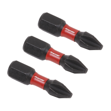 3pc 25mm Phillips #2 Impact Power Tool Bit Set