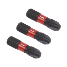 3pc 25mm Pozi #3 Impact Power Tool Bit Set