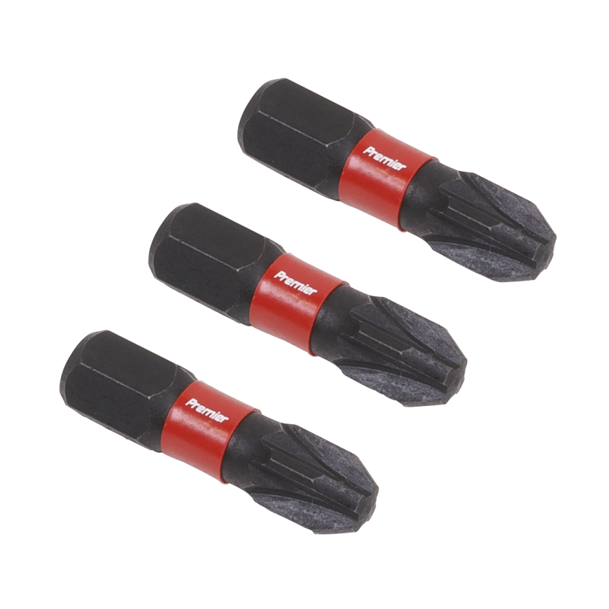 3pc 25mm Pozi #3 Impact Power Tool Bit Set