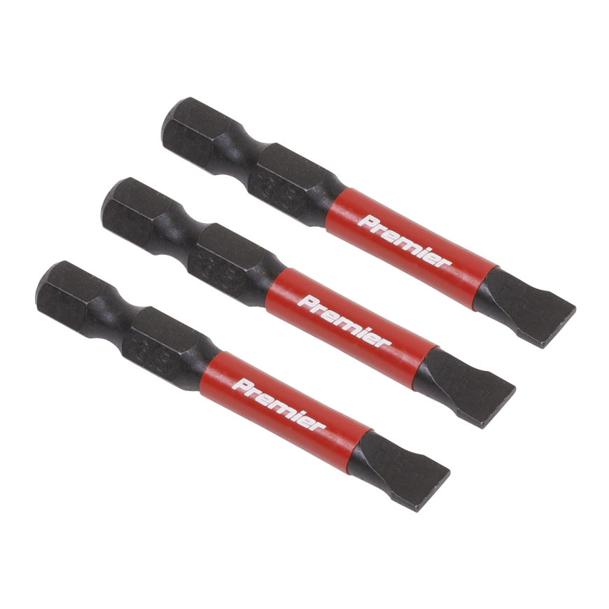 3pc 50mm Slotted 6.5mm Impact Power Tool Bit Set