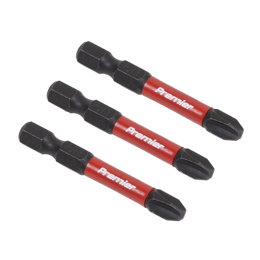 3pc 50mm Phillips #3 Impact Power Tool Bit Set